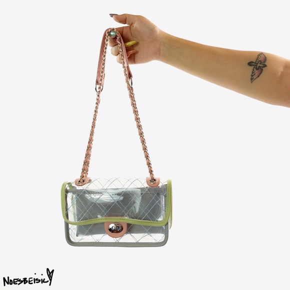 Handbags - 🚫SOLD•TR🎱SY🚫 Clear Pastel Crossbody Bag